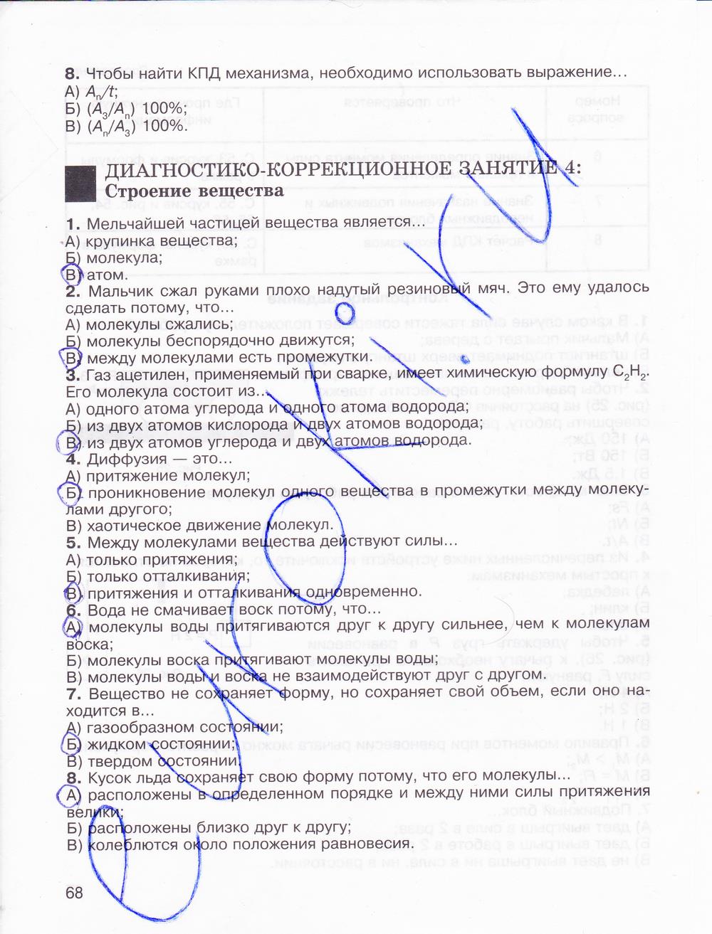 гдз 7 класс рабочая тетрадь страница 68 физика Мартынова, Бовин, Коротаев