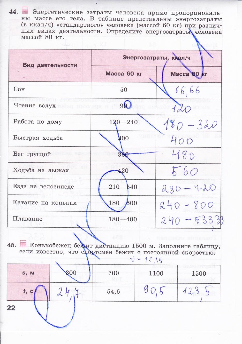гдз 7 класс рабочая тетрадь страница 22 алгебра Минаева, Рослова