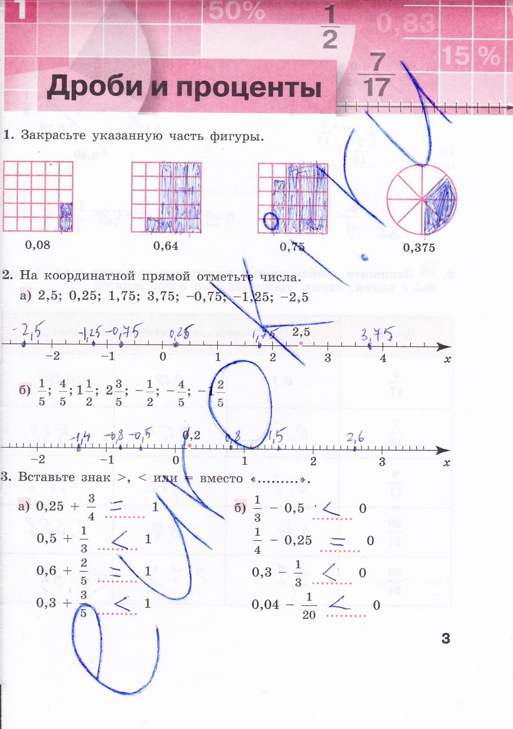 гдз 7 класс рабочая тетрадь страница 3 алгебра Минаева, Рослова