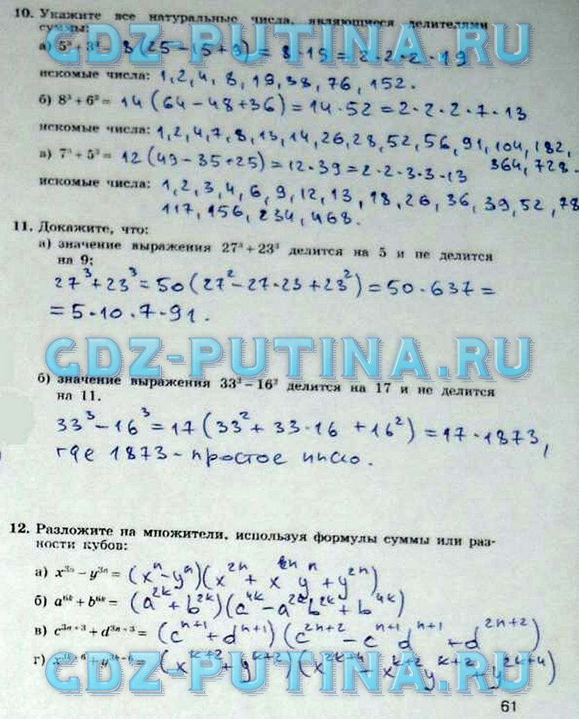 гдз 7 класс рабочая тетрадь часть 2 страница 61 алгебра Миндюк, Шлыкова