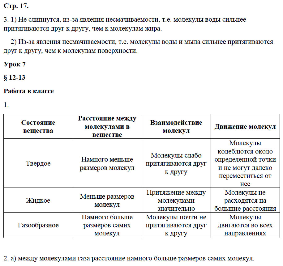 гдз 7 класс рабочая тетрадь страница 17 физика Минькова, Иванова