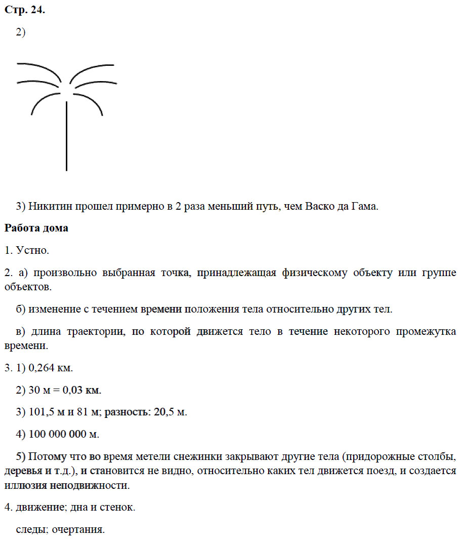 гдз 7 класс рабочая тетрадь страница 24 физика Минькова, Иванова