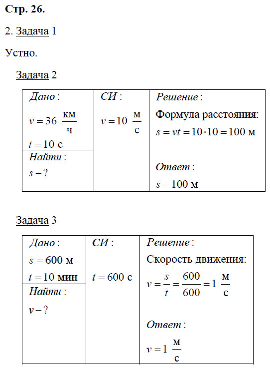гдз 7 класс рабочая тетрадь страница 26 физика Минькова, Иванова