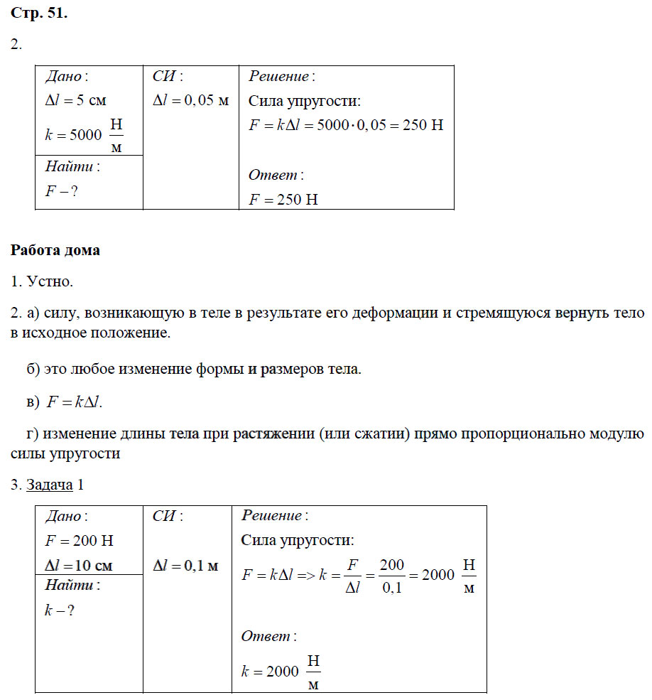 гдз 7 класс рабочая тетрадь страница 51 физика Минькова, Иванова