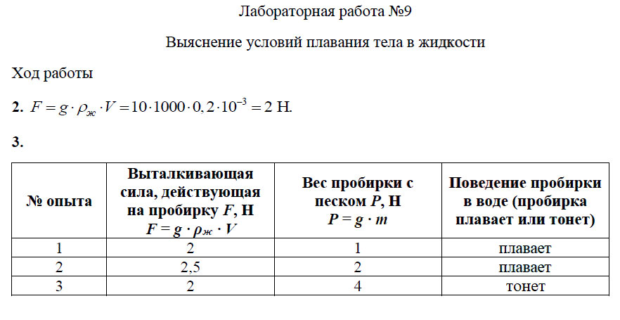 гдз 7 класс тетрадь для лабораторных работ страница 23 физика Минькова, Иванова