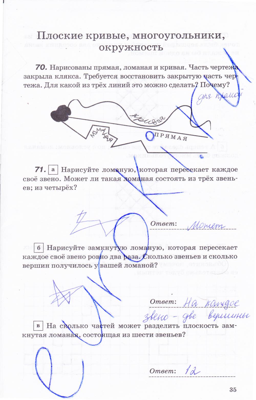 гдз 7 класс рабочая тетрадь страница 35 геометрия Протасов, Шарыгин