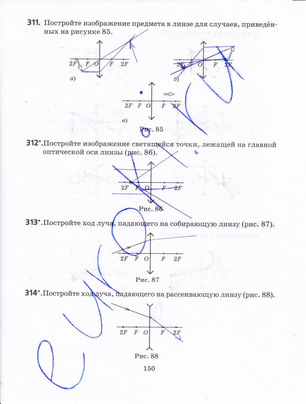 гдз 7 класс рабочая тетрадь страница 150 физика Пурышева, Важеевская