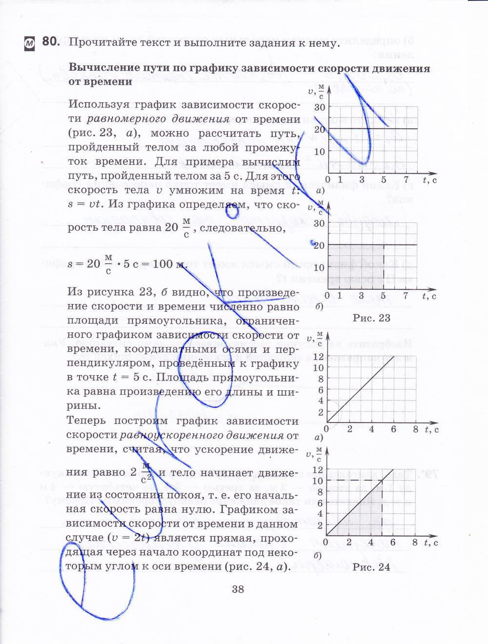 гдз 7 класс рабочая тетрадь страница 38 физика Пурышева, Важеевская