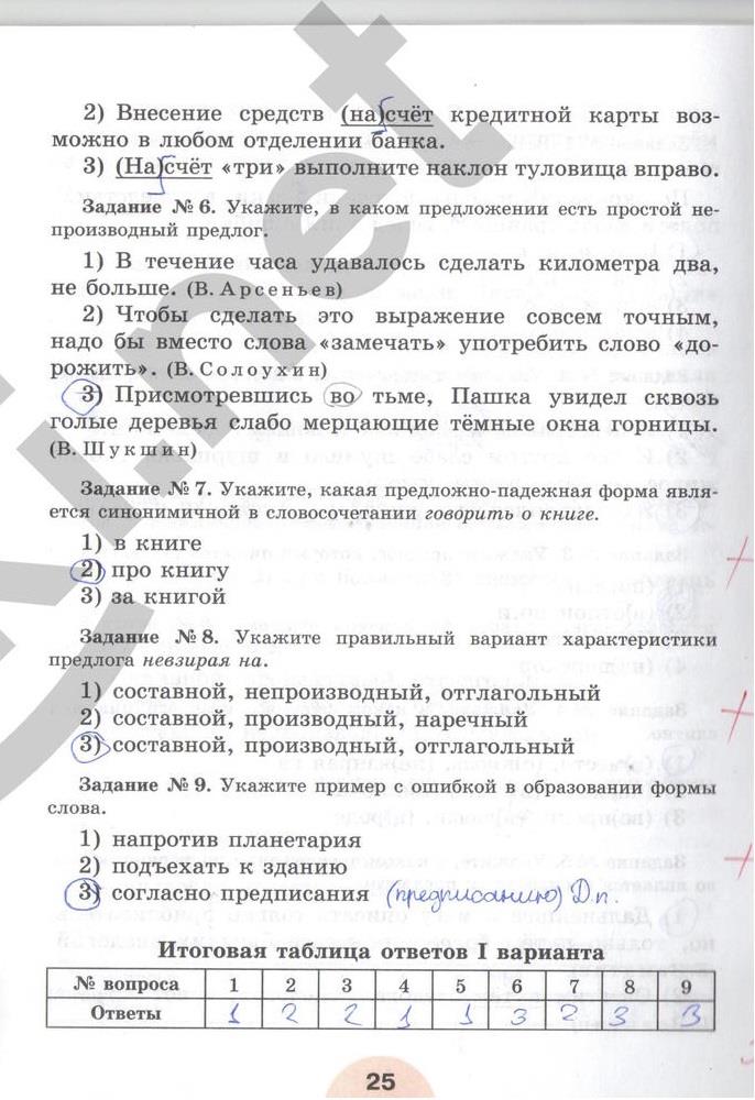 гдз 7 класс рабочая тетрадь часть 2 страница 25 русский язык Рыбченкова, Роговик