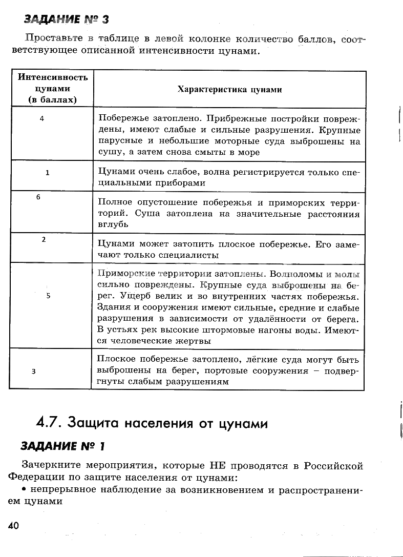 гдз 7 класс рабочая тетрадь страница 40 ОБЖ Смирнов, Хренников, Маслов