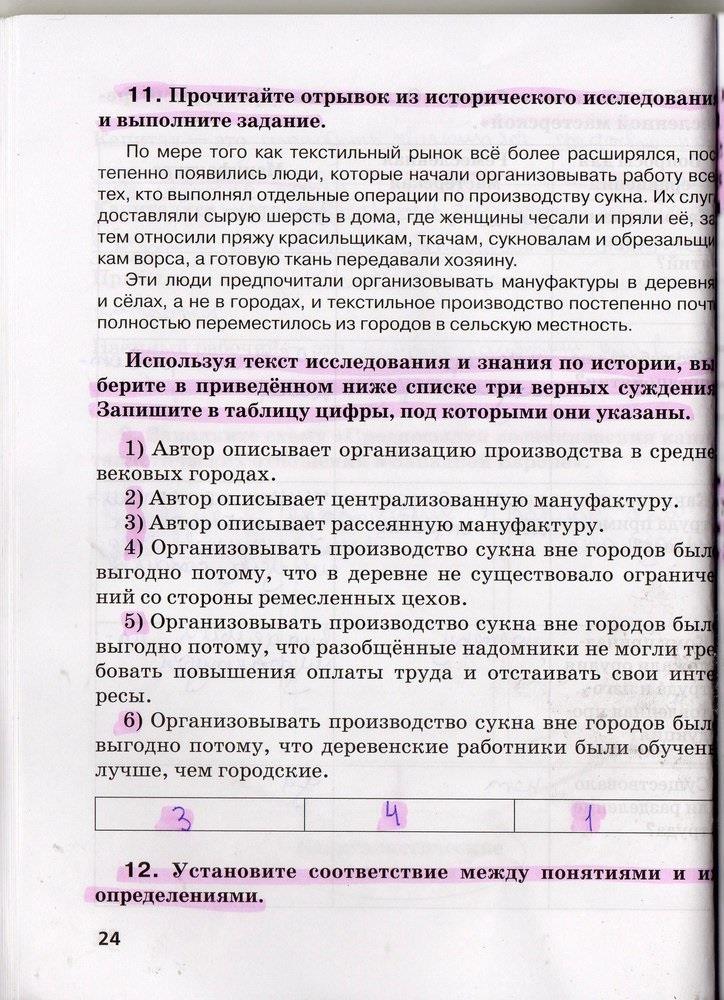 гдз 7 класс рабочая тетрадь страница 24 история Стецюра к учебнику Дмитриевой