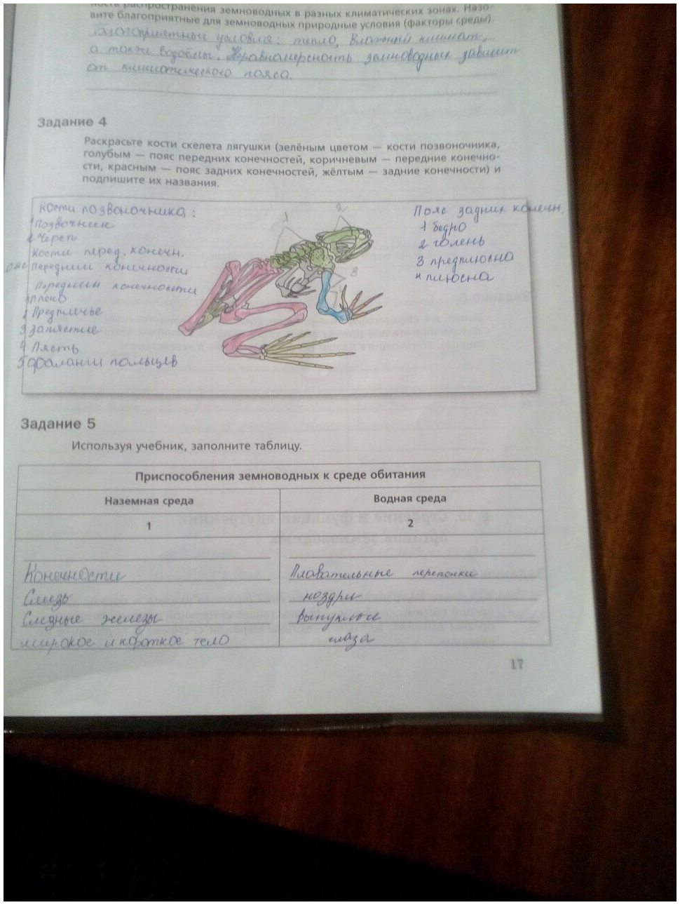 гдз 7 класс рабочая тетрадь часть 2 страница 17 биология Суматохин, Кучменко