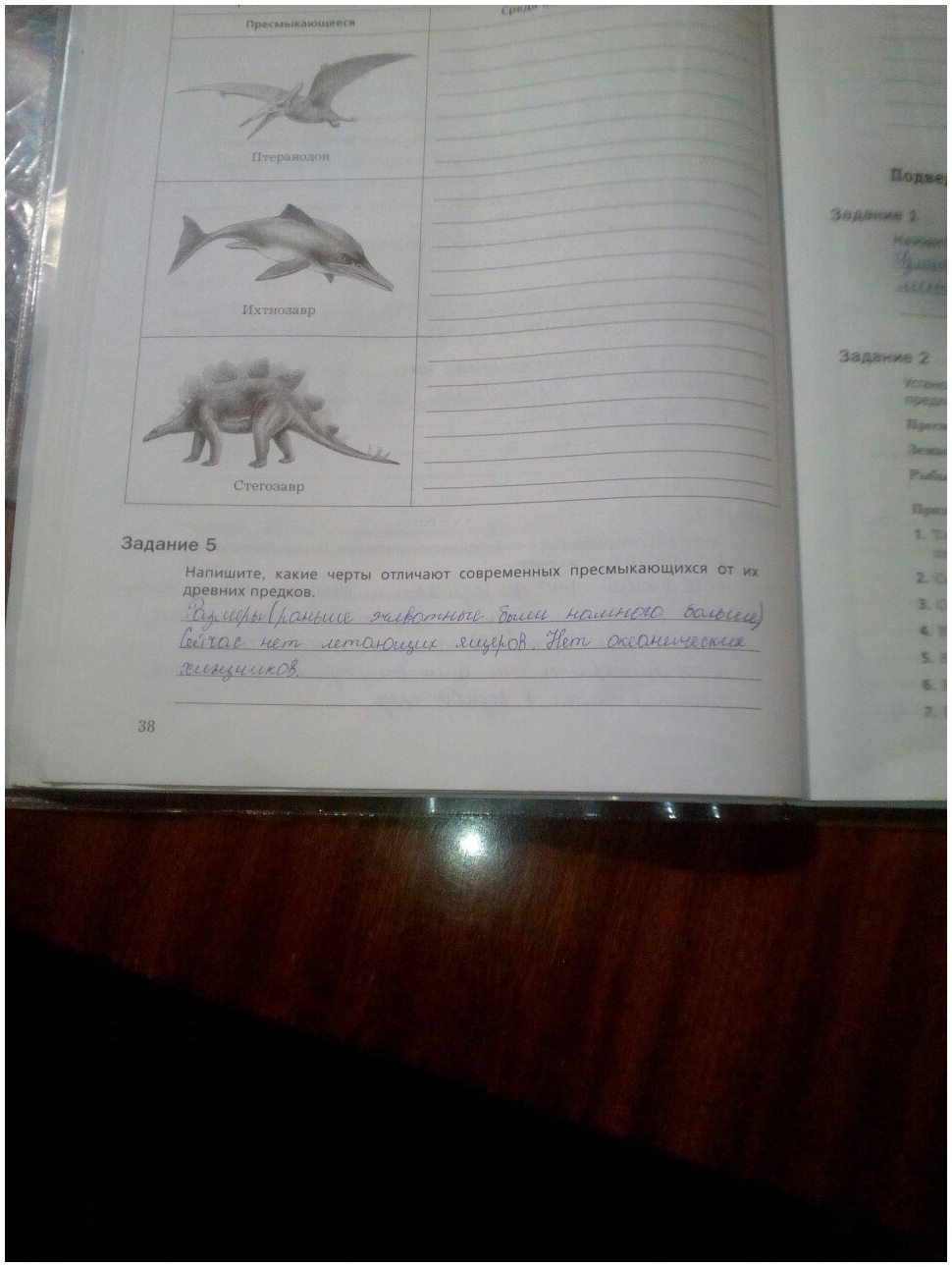 гдз 7 класс рабочая тетрадь часть 2 страница 38 биология Суматохин, Кучменко