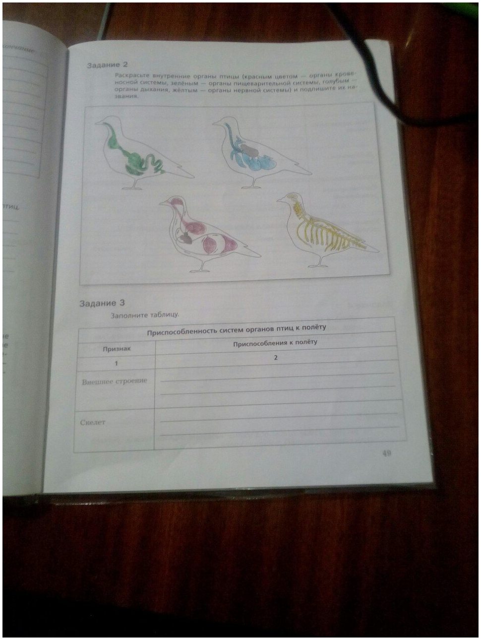 гдз 7 класс рабочая тетрадь часть 2 страница 49 биология Суматохин, Кучменко