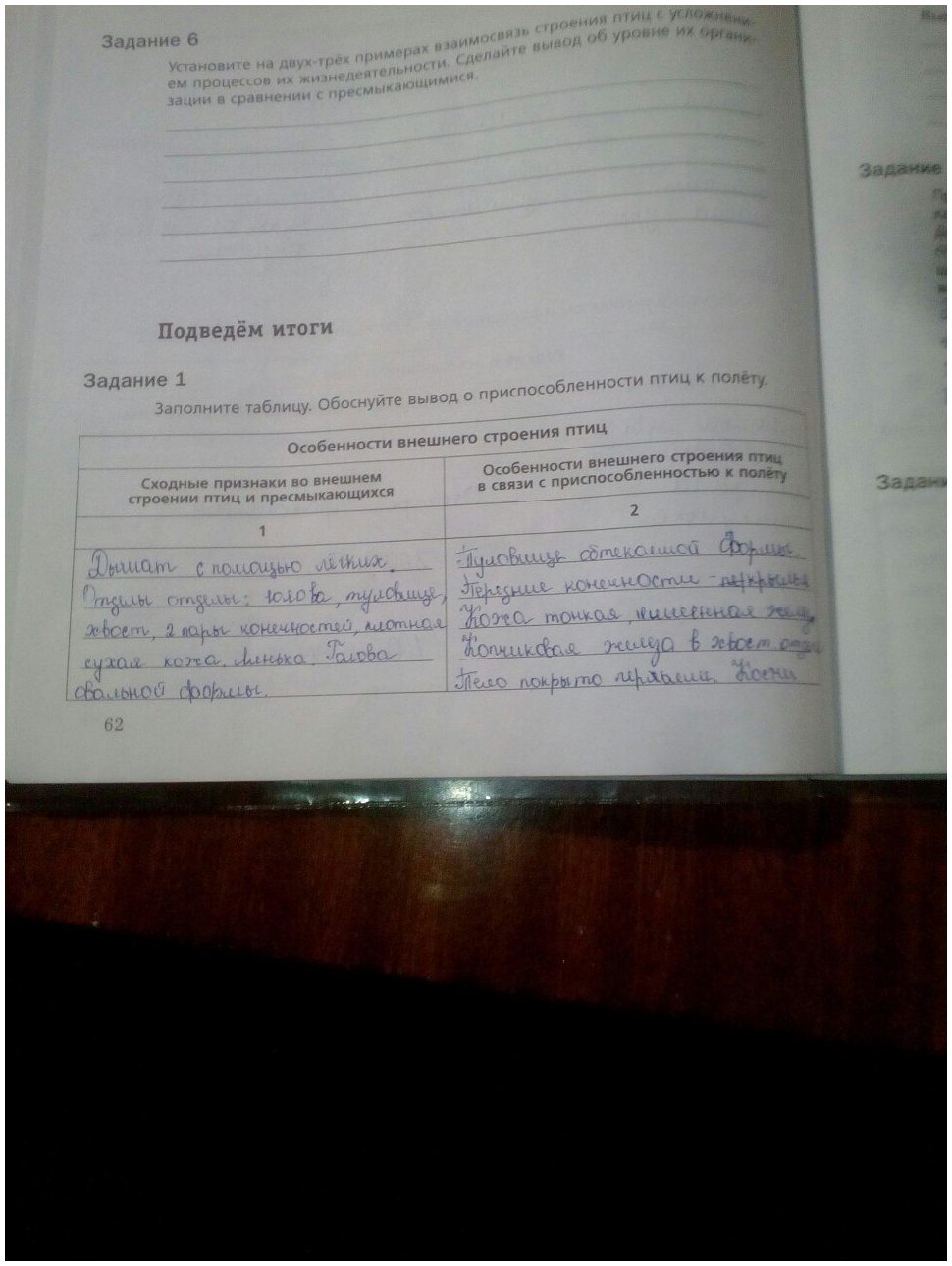 гдз 7 класс рабочая тетрадь часть 2 страница 62 биология Суматохин, Кучменко