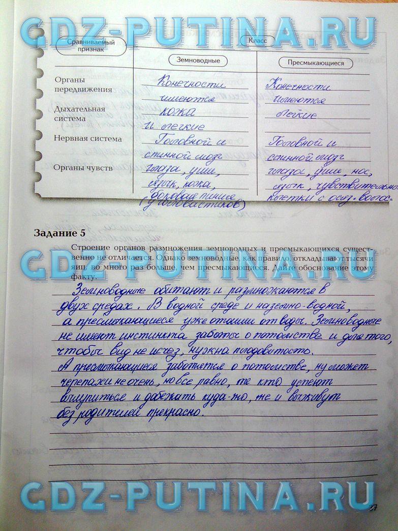 гдз 7 класс рабочая тетрадь часть 2 страница 37 биология Суматохин, Кучменко