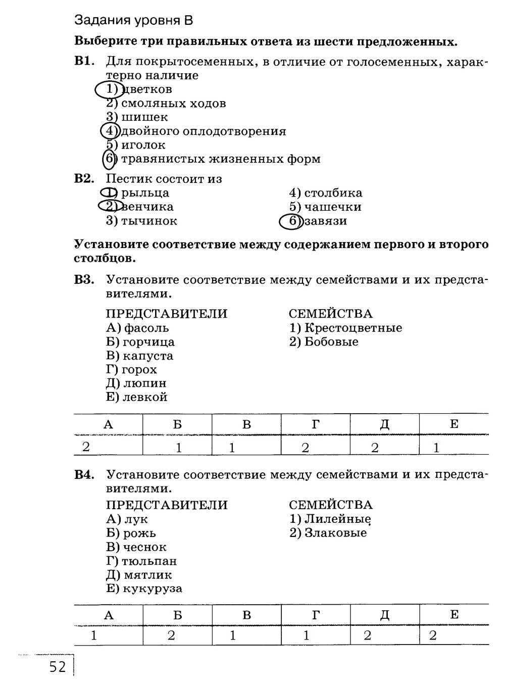 гдз 7 класс рабочая тетрадь страница 52 биология Захаров, Сонин