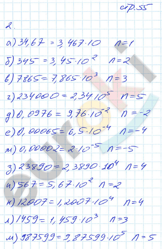 гдз 7 класс рабочая тетрадь страница 55 алгебра Журавлев, Перепелкина