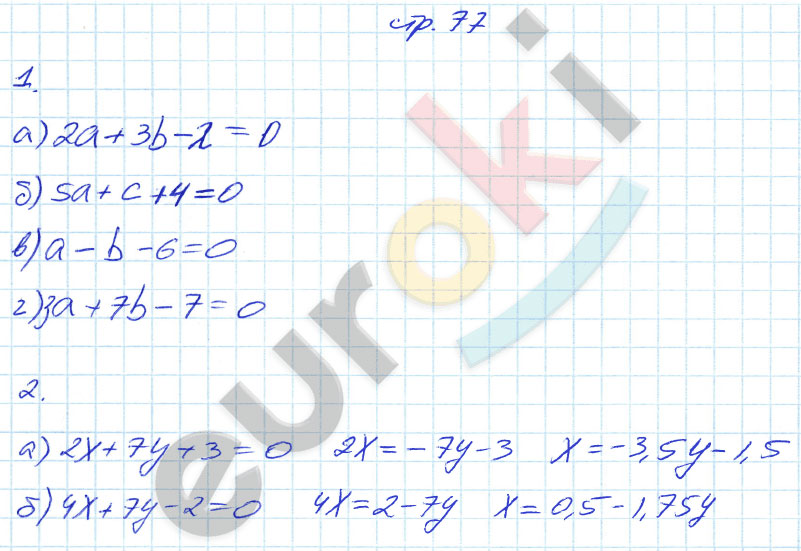 гдз 7 класс рабочая тетрадь страница 77 алгебра Журавлев, Перепелкина