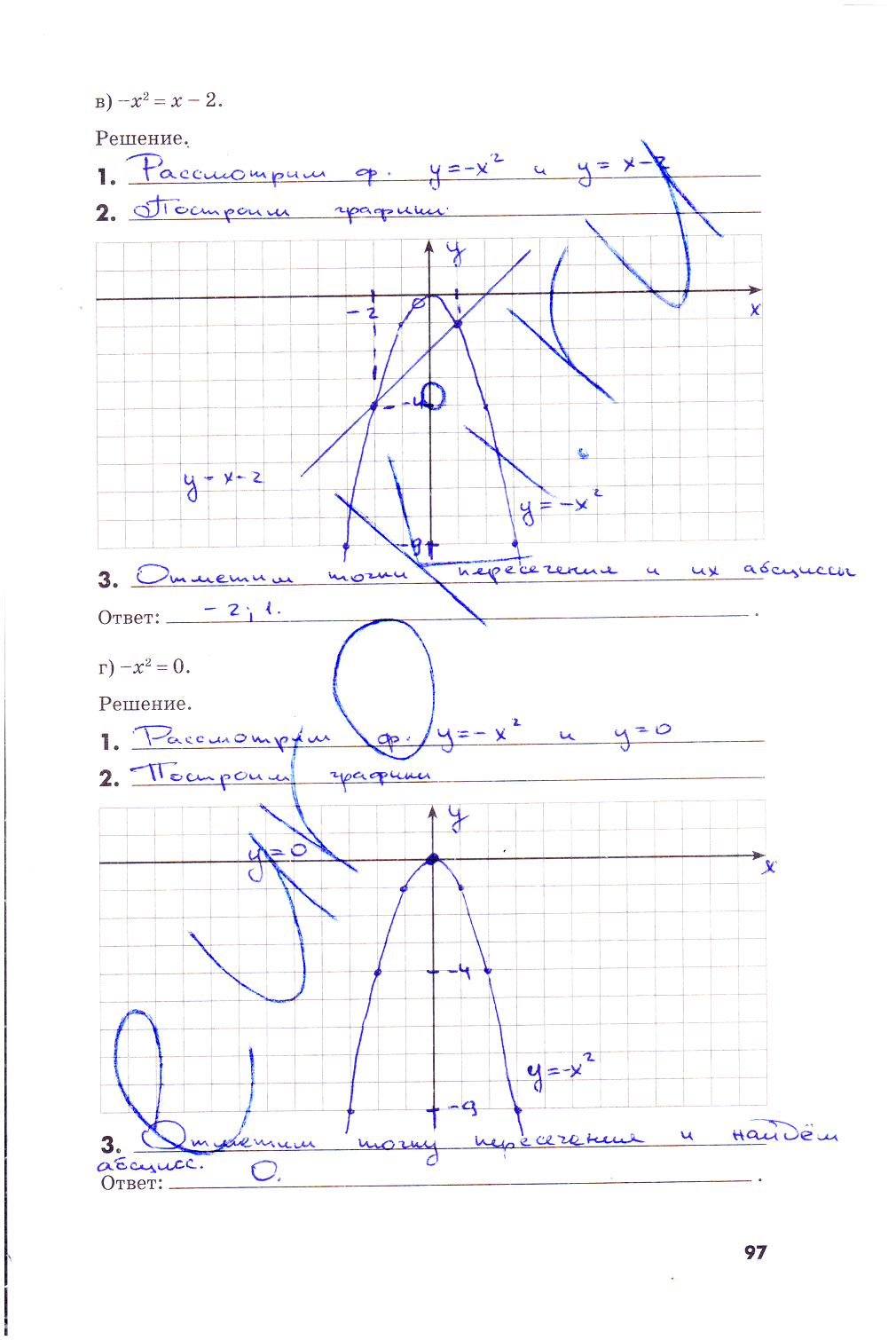 гдз 7 класс рабочая тетрадь часть 2 страница 97 алгебра Зубарева, Мильштейн