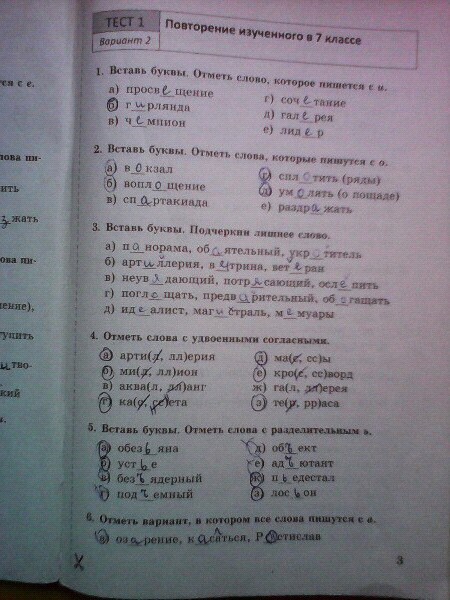 гдз 8 класс тесты часть 1 страница 3 русский язык Бабурина, Губернская