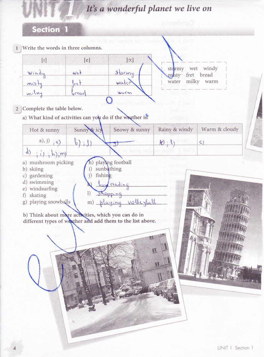 гдз 8 класс рабочая тетрадь страница 4 английский язык Биболетова, Бабушис