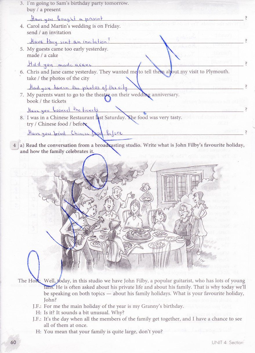 гдз 8 класс рабочая тетрадь страница 60 английский язык Биболетова, Бабушис