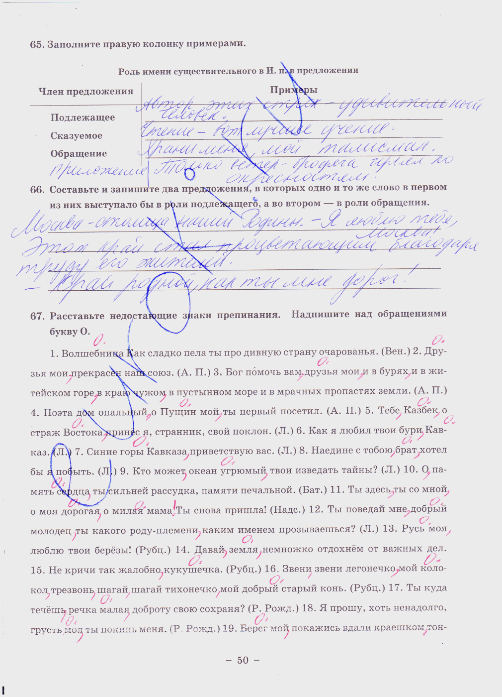гдз 8 класс рабочая тетрадь часть 2 страница 50 русский язык Богданова