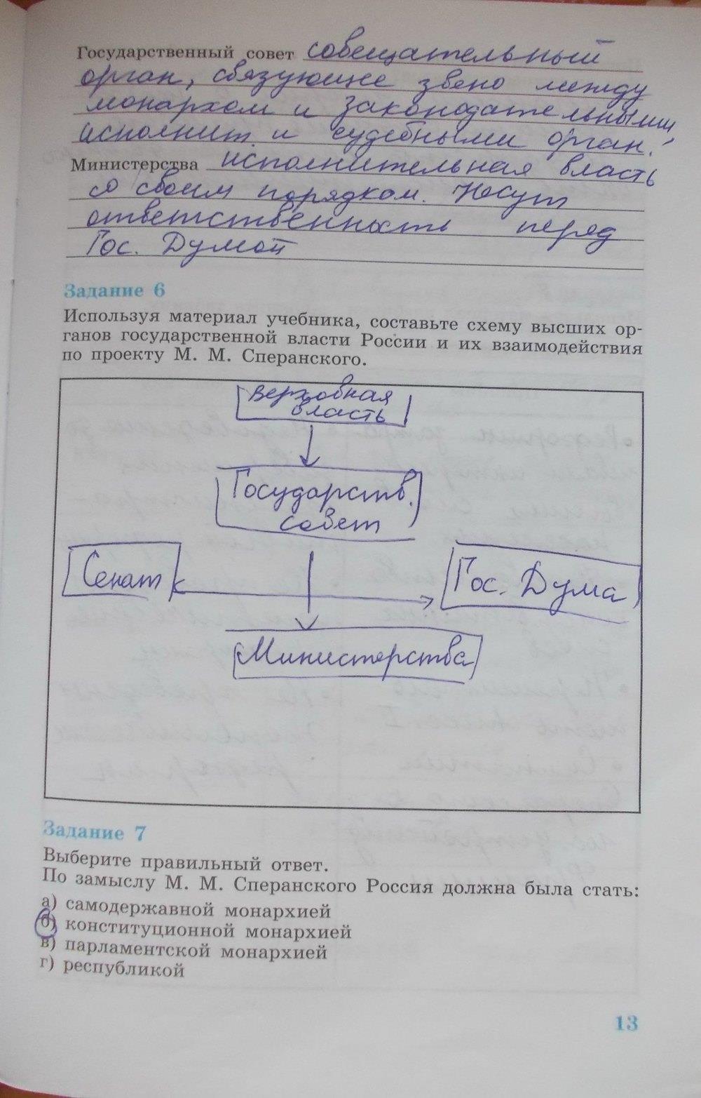 гдз 8 класс рабочая тетрадь часть 1 страница 13 история Данилов, Косулина