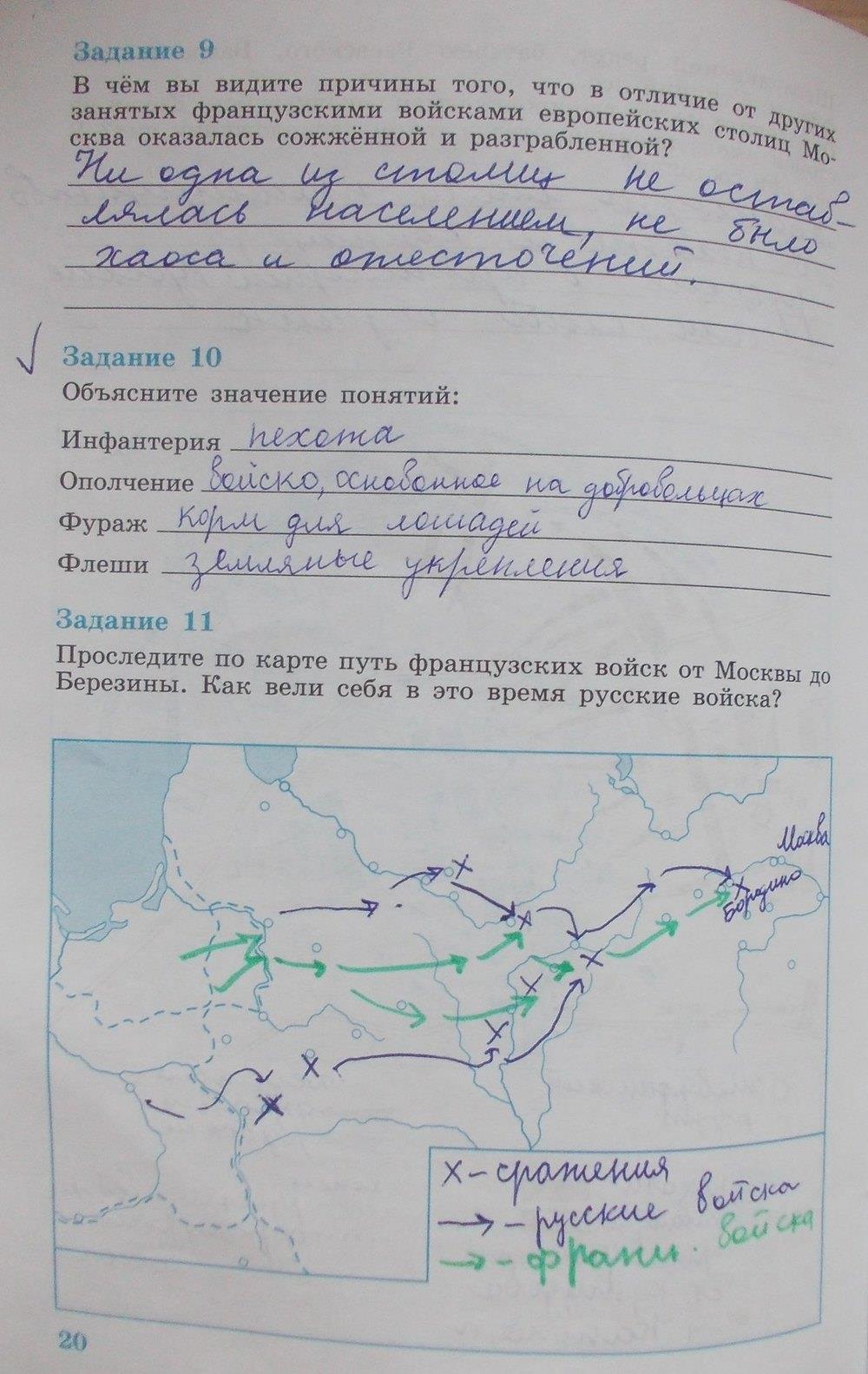 гдз 8 класс рабочая тетрадь часть 1 страница 20 история Данилов, Косулина