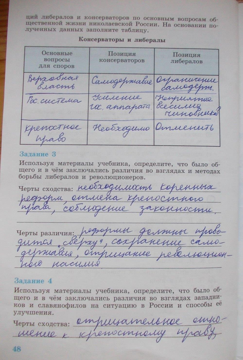 гдз 8 класс рабочая тетрадь часть 1 страница 48 история Данилов, Косулина