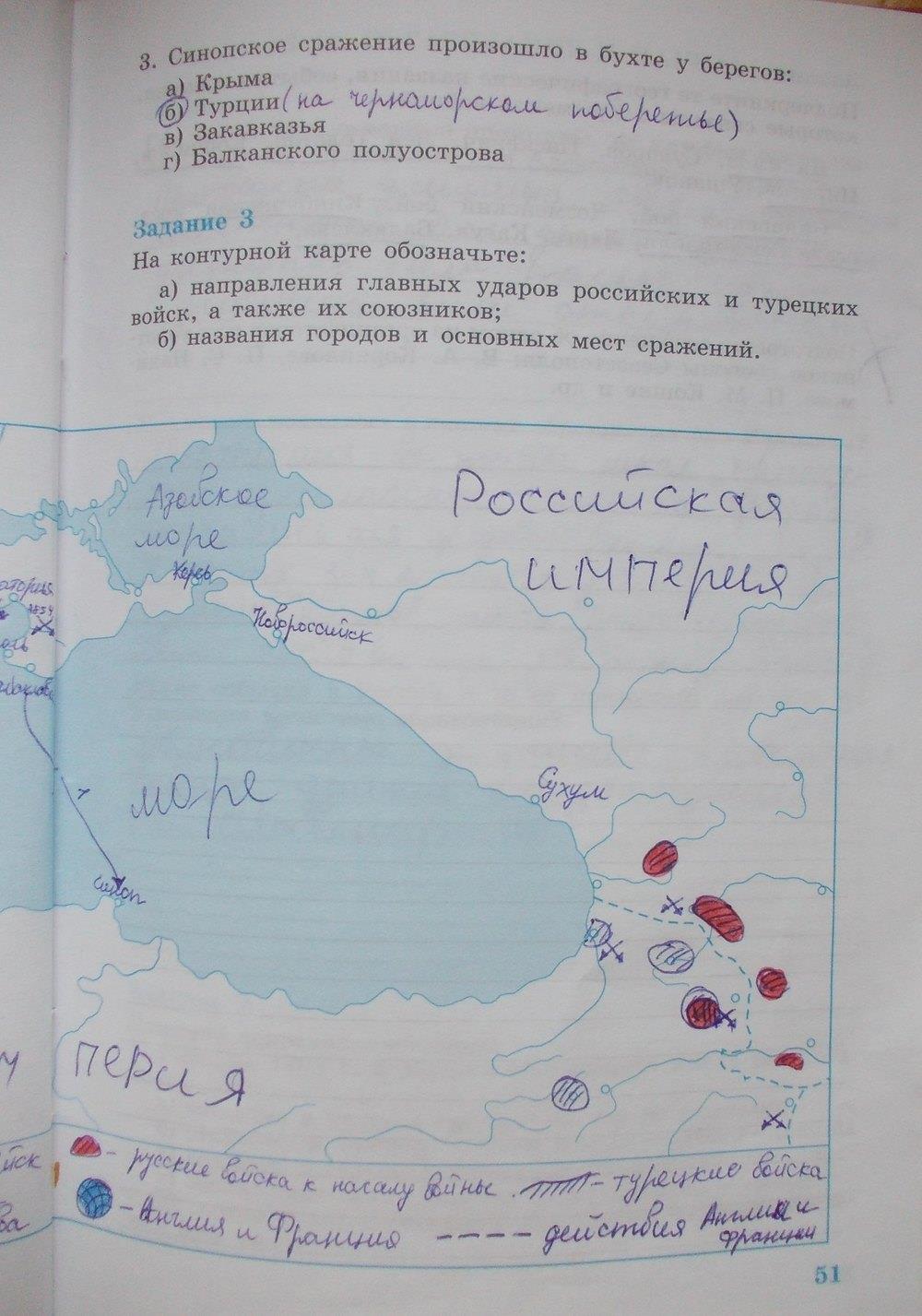 Контурная карта по истории 9 класс данилов