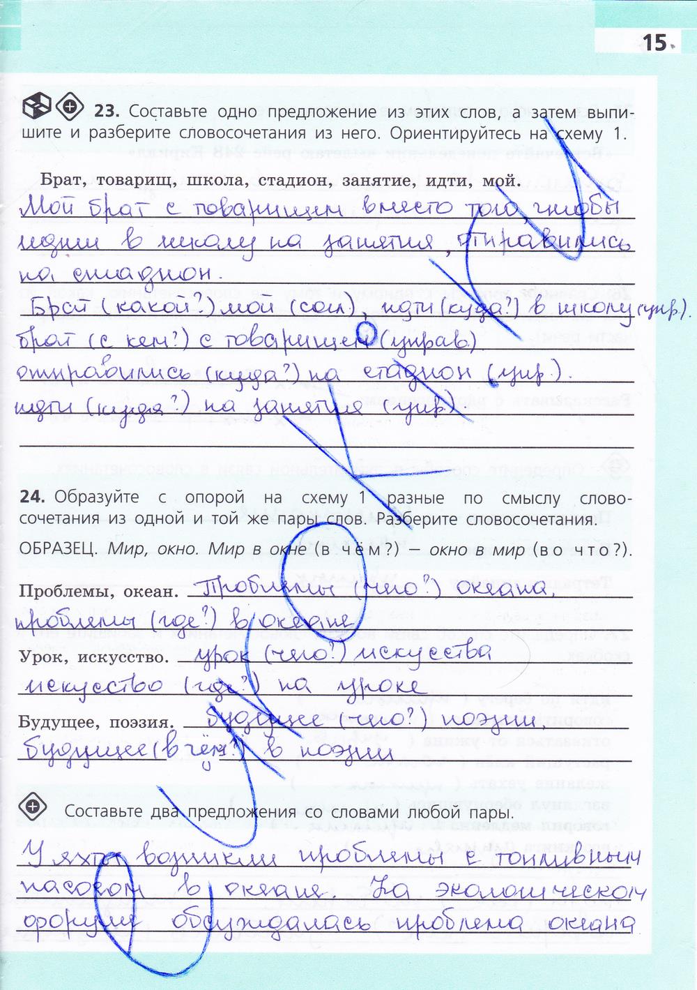 гдз 8 класс рабочая тетрадь страница 15 русский язык Ефремова