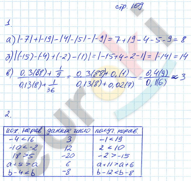 гдз 8 класс рабочая тетрадь страница 109 алгебра Ерина