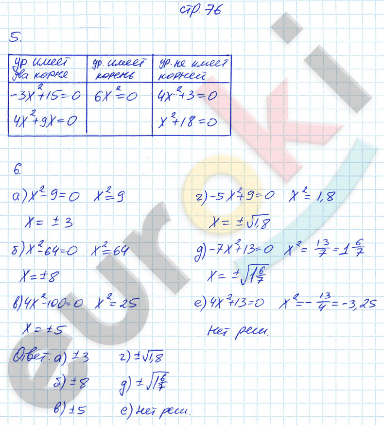 гдз 8 класс рабочая тетрадь страница 76 алгебра Ерина