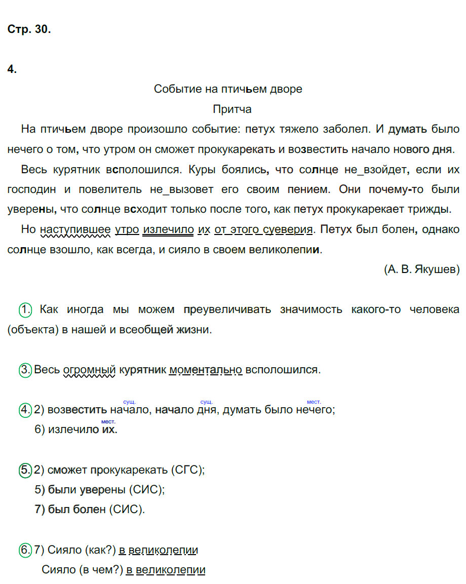 гдз 8 класс рабочая тетрадь страница 30 русский язык Ерохина