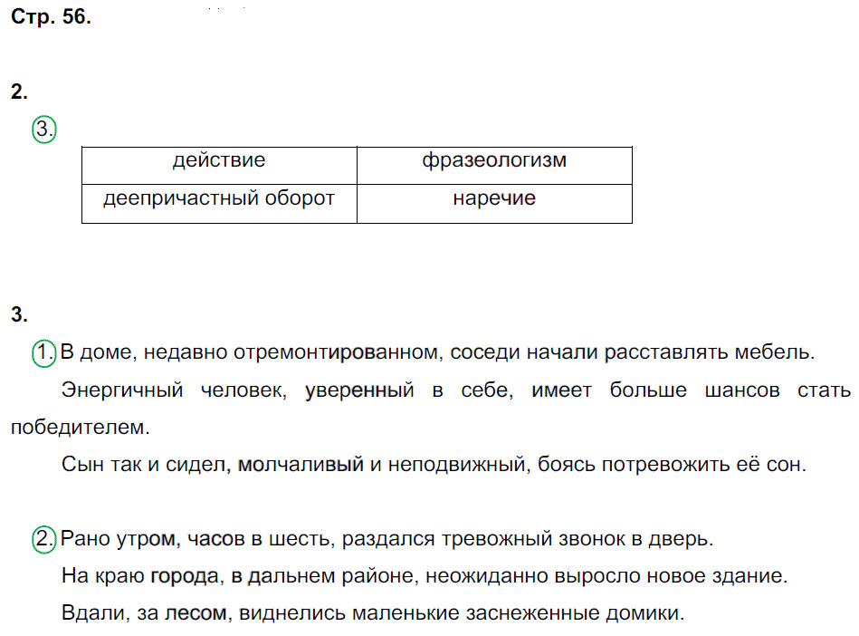 гдз 8 класс рабочая тетрадь страница 56 русский язык Ерохина