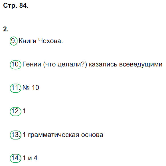 гдз 8 класс рабочая тетрадь страница 84 русский язык Ерохина