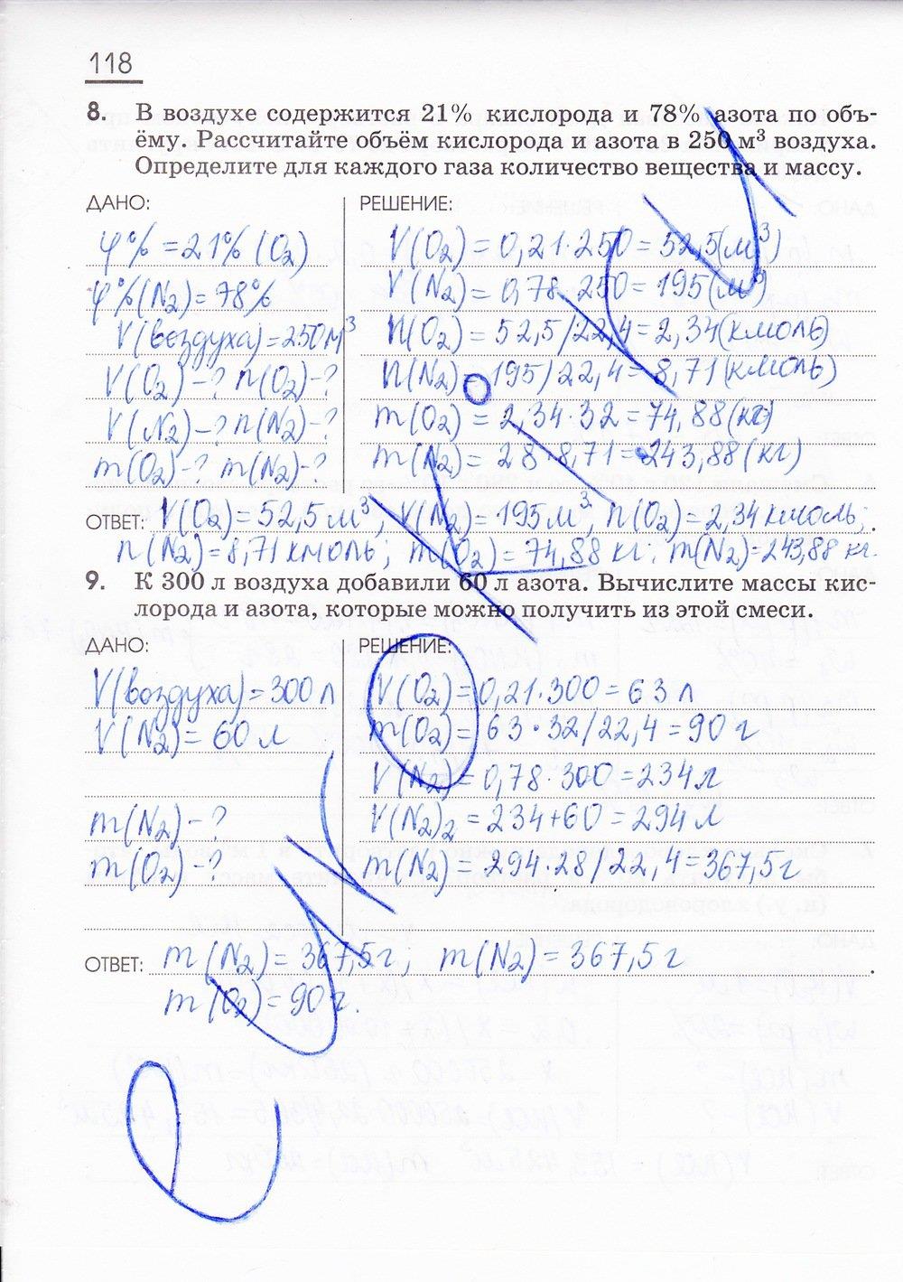 гдз 8 класс рабочая тетрадь страница 118 химия Габриелян, Сладков