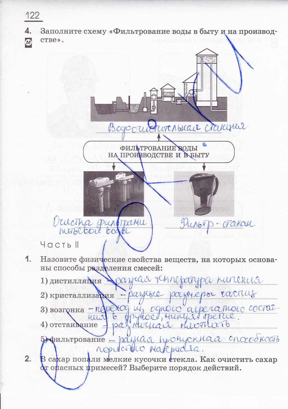 гдз 8 класс рабочая тетрадь страница 122 химия Габриелян, Сладков