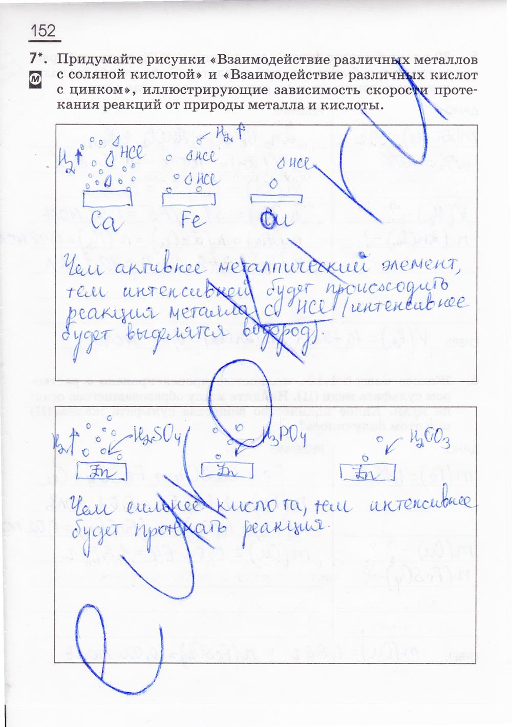 гдз 8 класс рабочая тетрадь страница 152 химия Габриелян, Сладков