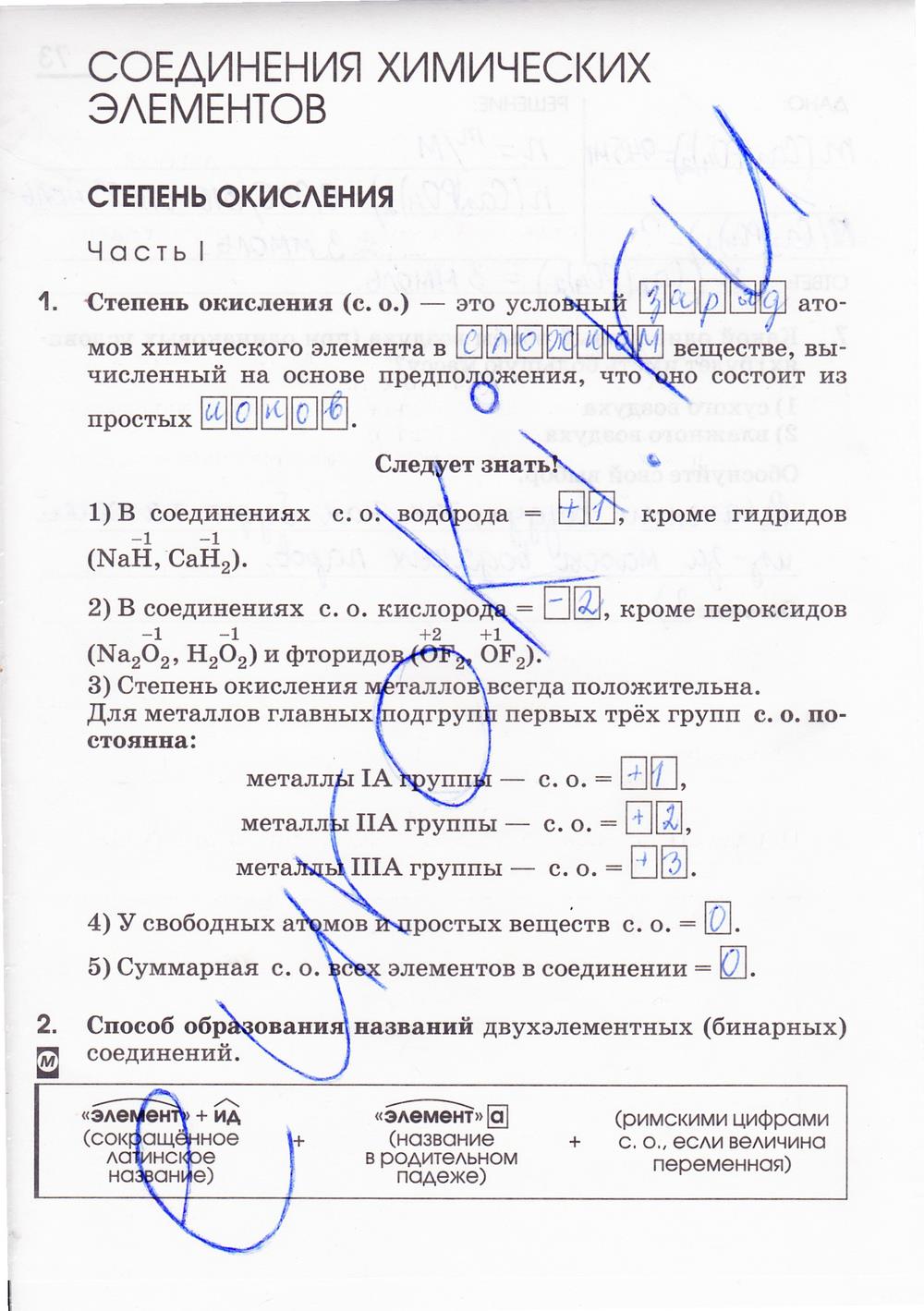 гдз 8 класс рабочая тетрадь страница 74 химия Габриелян, Сладков
