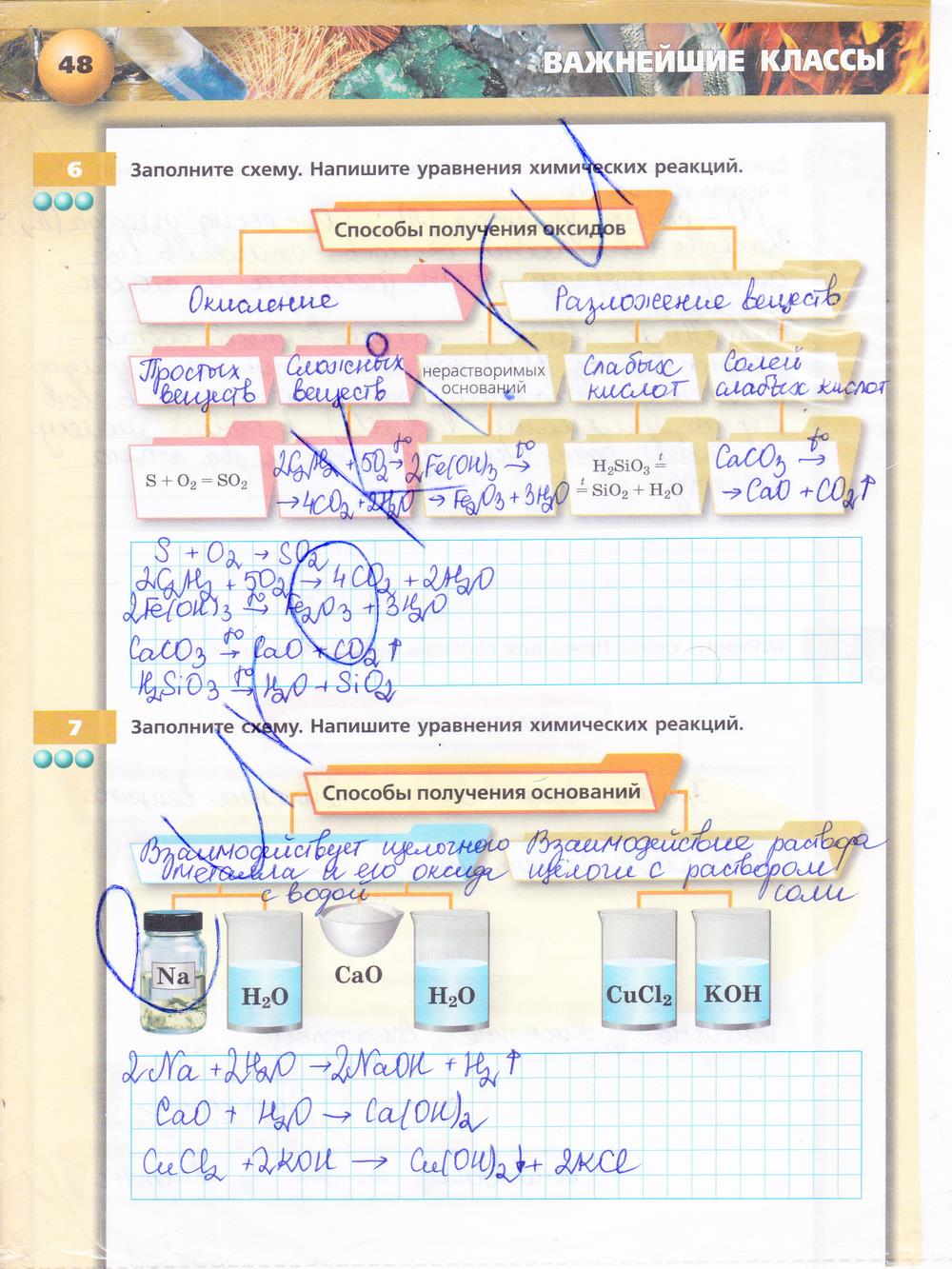 гдз 8 класс тетрадь-тренажёр страница 48 химия Гара