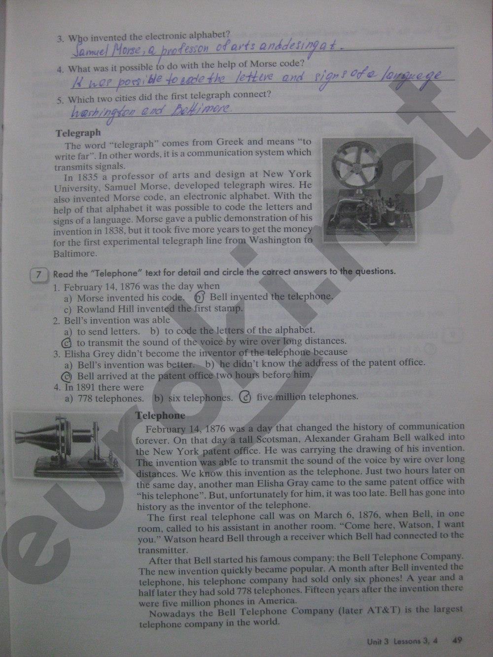 гдз 8 класс рабочая тетрадь часть 1 страница 49 английский язык Кауфман