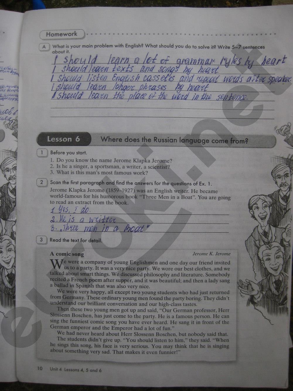 гдз 8 класс рабочая тетрадь часть 2 страница 10 английский язык Кауфман