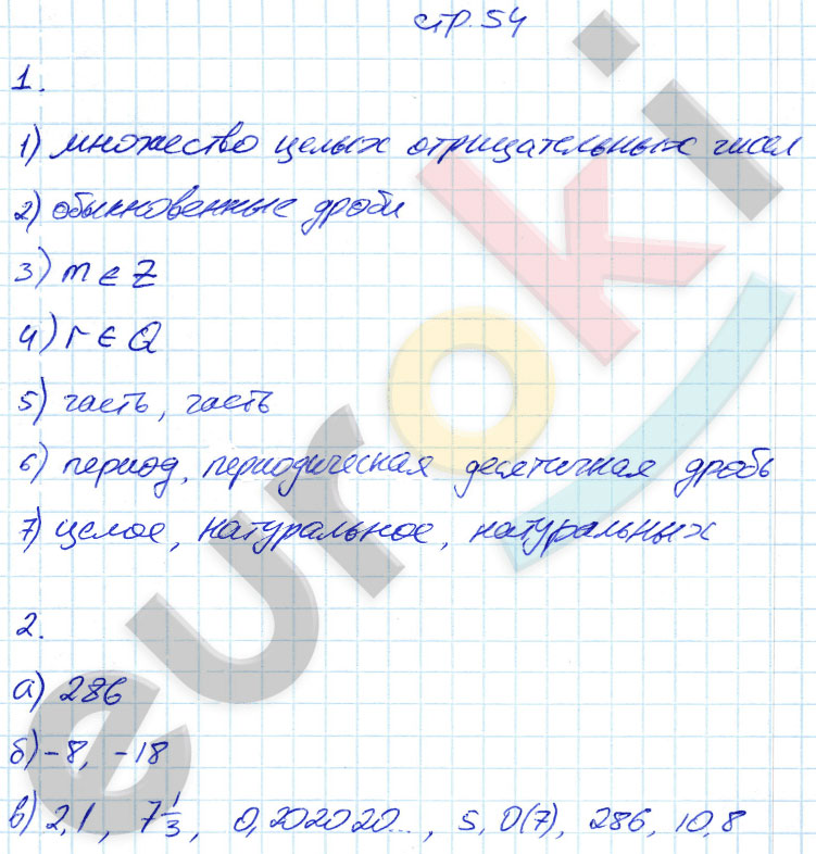 гдз 8 класс рабочая тетрадь часть 1 страница 54 алгебра Ключникова, Комиссарова