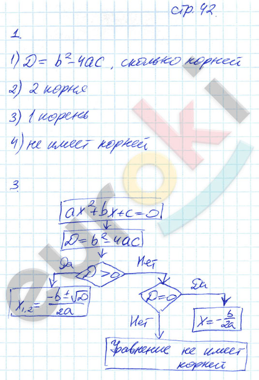 гдз 8 класс рабочая тетрадь часть 2 страница 42 алгебра Ключникова, Комиссарова