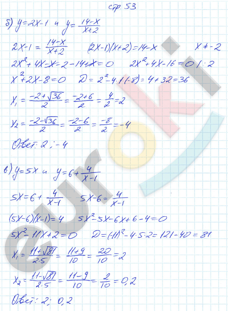 гдз 8 класс рабочая тетрадь часть 2 страница 53 алгебра Ключникова, Комиссарова