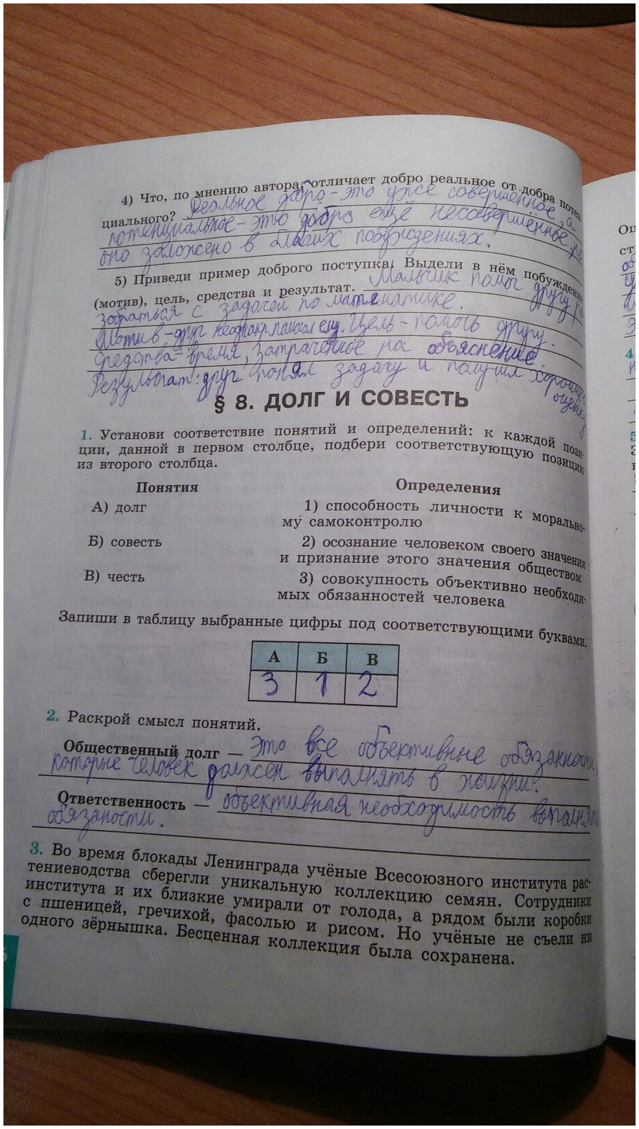 гдз 8 класс рабочая тетрадь страница 26 обществознание Котова, Лискова