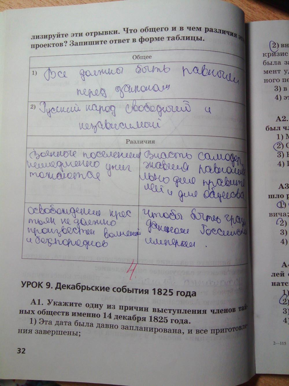 гдз 8 класс рабочая тетрадь страница 32 история Кружалов к учебнику Сахарова